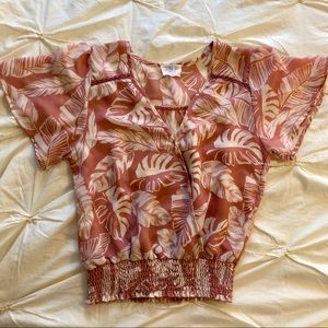 Pink Leafy blouse